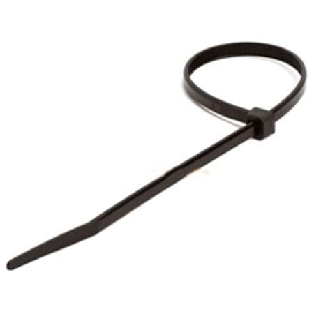 Cmple Cable Tie, 8 in L, Black, Nylon, 40 lb Strength, 100 PK 219-N